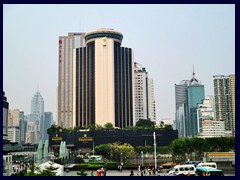 Luohu district near the station: Shangri-La hotel and the skyline.